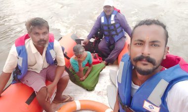 आपत्ती व्यवस्थापन पथकाने वाचवले महिलेचे प्राण.