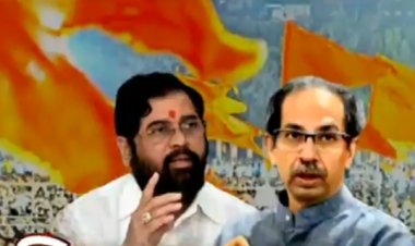 मुख्यमंत्री एकनाथ शिंदे व उद्धव ठाकरे यांच्या चिन्हावरून सामना