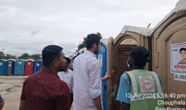 आषाढी यात्रेनिमित्त वारकरी व भाविकांना देण्यात आलेल्या सोयी सुविधाची जिल्हाधिकारी कुमार आशीर्वाद यांच्याकडून पाहणी